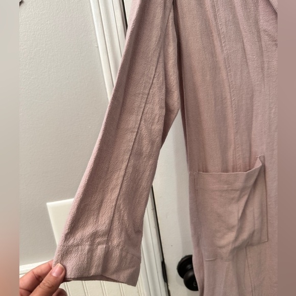 Sigrid Olsen Linen Blend Duster Coat  Soft Blush Lightweight Jacket Size M - Picture 7 of 13
